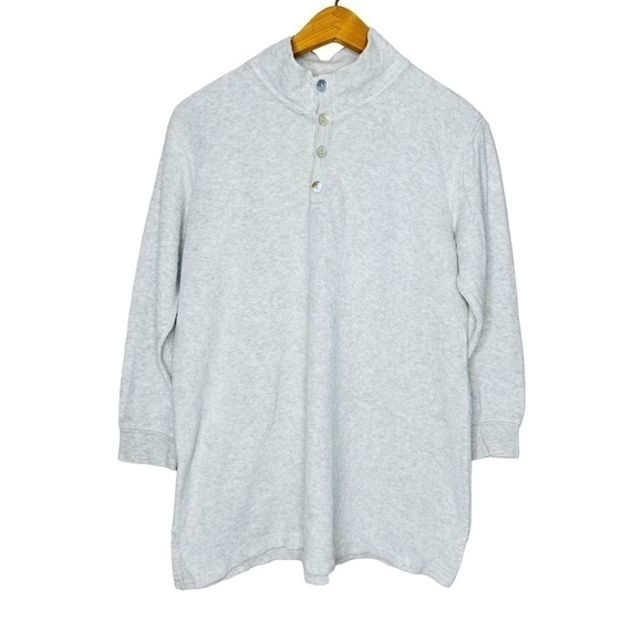 Soft Surroundings Gray Fleece Long Sleeve Pullover Women’s Size Petite Small - Picture 1 of 7